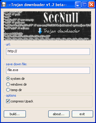 Trojan Downloader 1.2 beta Trojan Downloader 1.2 beta