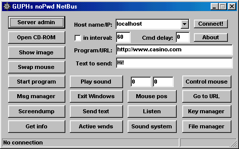 GUPHs noPwd NetBus GUPHs noPwd NetBus