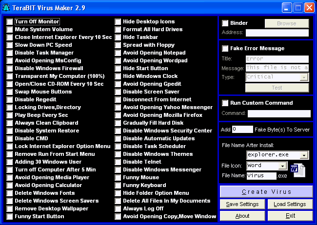 TeraBIT Virus Maker 2.9 TeraBIT Virus Maker 2.9