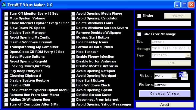 TeraBIT Virus Maker 2.0 TeraBIT Virus Maker 2.0