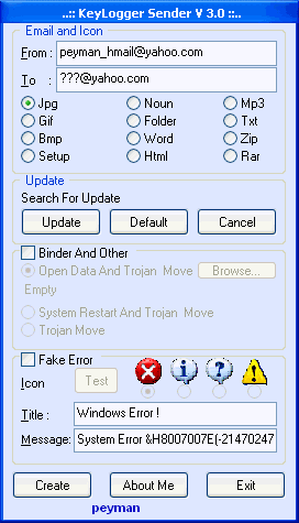 Keylogger Sender Keylogger Sender